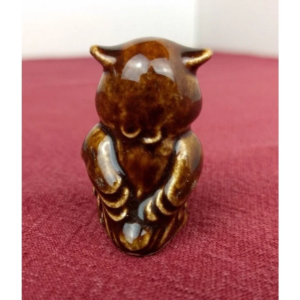 Vintage‎ GOEBEL Mini Brown Wise Owl Figurine W. Germany MCM